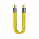100W 40Gbps USB-C/Type-C to USB-C/Type-C FPC Flexible Data Cable, Length: 13.8cm(Yellow)