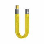 100W 10Gbps USB-C/Type-C Female to USB-C/Type-C Male FPC Flexible Data Cable, Length: 13.8cm(Yellow)