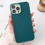 For iPhone 14 Pro Max Electroplated Grooved Skin Fee Phone Case(Green)