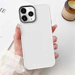 For iPhone 11 Pro Max Electroplated Grooved Skin Fee Phone Case(White)