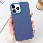 For iPhone 11 Pro Max Electroplated Grooved Skin Fee Phone Case(Dark Blue)
