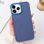 For iPhone 11 Pro Electroplated Grooved Skin Fee Phone Case(Dark Blue)