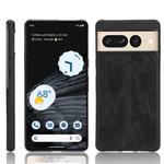 For Google Pixel 7 Pro 5G Shockproof Sewing Cow Skin Texture PC + PU + TPU Case(Black)