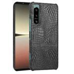 For Sony Xperia 5 IV Shockproof Crocodile Texture PC + PU Case(Black)