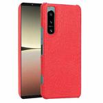 For Sony Xperia 5 IV Shockproof Crocodile Texture PC + PU Case(Red)