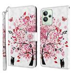 For Realme GT2 Pro 3D Painting Pattern TPU + PU Phone Case(Cat Under The Tree)