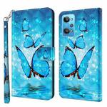 For Realme GT2 / GT Neo2 / GT Neo 3T 3D Painting Pattern TPU + PU Phone Case(Three Butterflies)