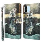 For Xiaomi Redmi A1 2022 3D Painting Pattern TPU + PU Phone Case(Cat Tiger)