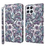For Honor X8 4G 3D Painting Pattern TPU + PU Phone Case(Swirl Pattern)