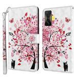 For Xiaomi Poco F4 GT 3D Painting Pattern TPU + PU Phone Case(Cat Under The Tree)