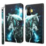 For Xiaomi Poco F4 GT 3D Painting Pattern TPU + PU Phone Case(Wolf)
