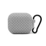 For AirPods 3 Weave Texture TPU Protective Case(Grey)