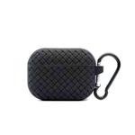 For AirPods Pro Weave Texture TPU Protective Case(Black)