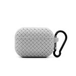 For AirPods Pro Weave Texture TPU Protective Case(Grey)