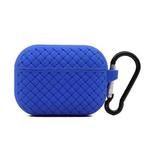 For AirPods Pro Weave Texture TPU Protective Case(Blue)