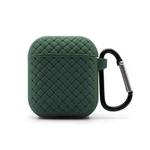 For AirPods 2 / 1 Weave Texture TPU Protective Case(Green)
