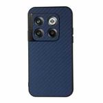 For OnePlus Ace Pro / 10T Carbon Fiber Texture PU Phone Case(Blue)