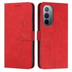 For Motorola Edge 30 Ultra 5G/X30 Pro 5G Skin Feel Heart Pattern Leather Phone Case(Red)