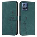 For Motorola Moto S30 Pro 5G/Edge 30 Fusion 5G Skin Feel Heart Pattern Leather Phone Case(Green)