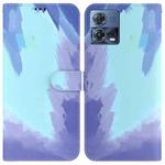 For Motorola Moto S30 Pro 5G / Edge 30 Fusion Watercolor Pattern Flip Leather Phone Case(Winter Snow)