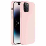 For iPhone 14 Pro Max Mutural Yuemu Series Liquid Silicone Microfiber Case(Pink)