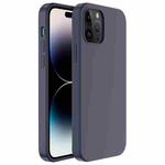 For iPhone 14 Pro Max Mutural Yuemu Series Liquid Silicone Microfiber Case(Dark Blue))