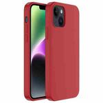 For iPhone 14 Mutural Yuemu Series Liquid Silicone Microfiber Case(Rose Red)