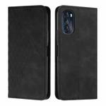 For Motorola Moto G 2022 5G Diamond Pattern Splicing Skin Feel Magnetic Phone Case(Black)