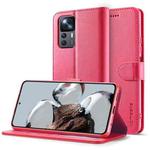For Xiaomi 12T / 12T Pro LC.IMEEKE Calf Texture Leather Phone Case(Red)
