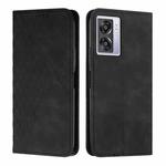 Diamond Splicing Skin Feel Magnetic Leather Phone Case For OPPO A57 5G/Realme V23/A77 5G/A57 4G Global/A57e 4G Global/A57s 4G Global/A77 4G Global/OnePlus Nord N20 SE 4G Global(Black)