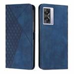 Diamond Splicing Skin Feel Magnetic Leather Phone Case For OPPO A57 5G/Realme V23/A77 5G/A57 4G Global/A57e 4G Global/A57s 4G Global/A77 4G Global/OnePlus Nord N20 SE 4G Global(Blue)