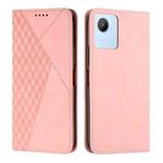 For Realme C30 4G Diamond Splicing Skin Feel Magnetic Leather Phone Case(Rose Gold)