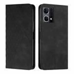 For OPPO Reno7 4G Global/F21 Pro 4G Diamond Splicing Skin Feel Magnetic Leather Phone Case(Black)