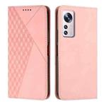 For Xiaomi 12 Lite Diamond Splicing Skin Feel Magnetic Leather Phone Case(Rose Gold)