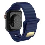 Breathable Skin-friendly Silicone Watch Band For Apple Watch Ultra 49mm / Series 8&7 45mm / SE   2&6&SE&5&4 44mm / 3&2&1 42mm(Dark Blue)
