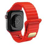 Breathable Skin-friendly Silicone Watch Band For Apple Watch Ultra 49mm / Series 8&7 45mm / SE   2&6&SE&5&4 44mm / 3&2&1 42mm(Red)