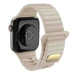 Breathable Skin-friendly Silicone Watch Band For Apple Watch Ultra 49mm / Series 8&7 45mm / SE   2&6&SE&5&4 44mm / 3&2&1 42mm(Beige)
