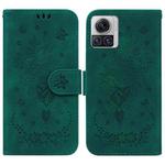 For Motorola Moto X30 Pro 5G / Edge 30 Ultra Butterfly Rose Embossed Leather Phone Case(Green)