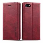 For iPhone SE 2022 / SE 2020 / 8 / 7 LC.IMEEKE RFID Anti-theft Leather Phone Case(Red)