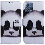 For Motorola Moto S30 Pro 5G / Edge 30 Fusion Coloured Drawing Leather Phone Case(Panda)