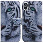 For Nothing Phone 1 Coloured Drawing Leather Phone Case(Tiger)