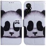 For Xiaomi Poco M4 5G Coloured Drawing Leather Phone Case(Panda)