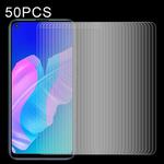 50 PCS 0.26mm 9H Surface Hardness 2.5D Explosion-proof Tempered Glass Non-full Screen Film For Huawei Y7p