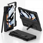For Samsung Galaxy Z Fold4 GKK Integrated Magnetic Folding Phone Case with Pen Slot(Black)