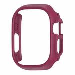For Apple Watch Ultra 49mm PC Hollow Electroplating Protective Case(Wine Red)