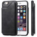 For iPhone 6 Shockproof Calf Texture Protective Case with Holder & Card Slots & Frame(Black)