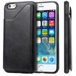 For iPhone 6 Plus Shockproof Calf Texture Protective Case with Holder & Card Slots & Frame(Black)