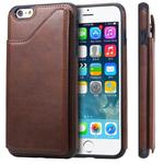 For iPhone 6 Plus Shockproof Calf Texture Protective Case with Holder & Card Slots & Frame(Coffee)