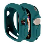 For Apple Watch Ultra 49mm Candy TPU Protective Case(Dark Green)