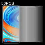 50 PCS 0.26mm 9H Surface Hardness 2.5D Explosion-proof Tempered Glass Half Screen Film For Xiaomi Redmi Note 9 Pro Max